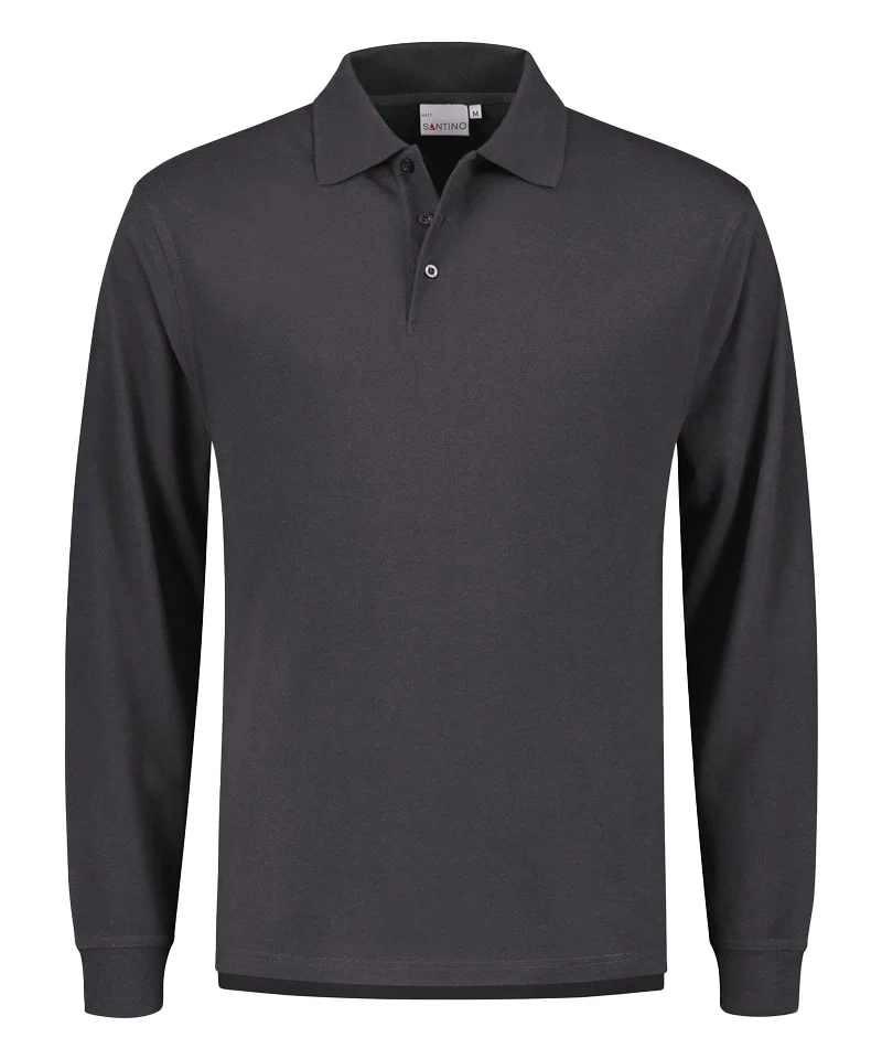 Poloshirt met lange mouwen Santino Matt - Afbeelding 4